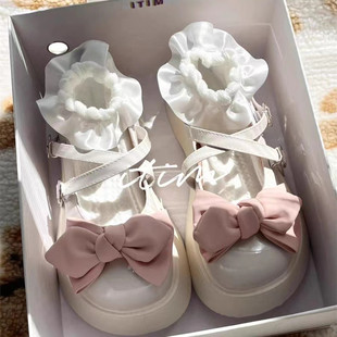 女童皮鞋洛丽塔配裙子jk2024夏季儿童鞋子白色可爱宝宝女孩公主鞋