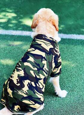 大狗款夏季迷彩防掉毛两脚背心服