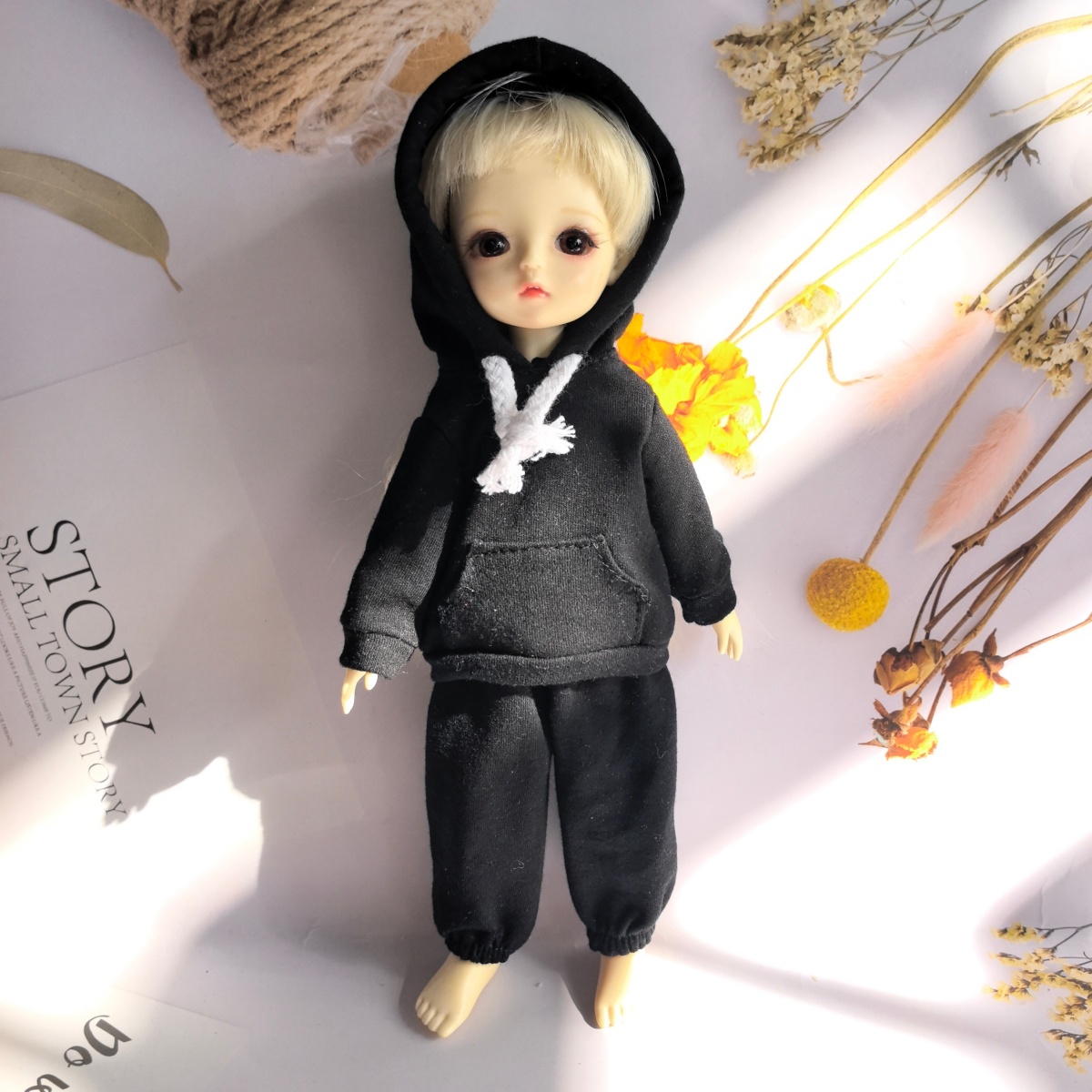 6分BJD娃衣blythe连帽卫衣套装