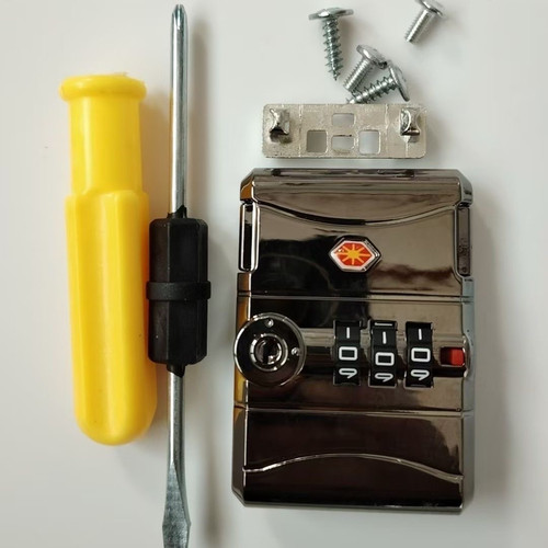 行李箱中间锁海关锁扣拉杆箱方形密码锁皮箱边锁旅行箱扣锁配件