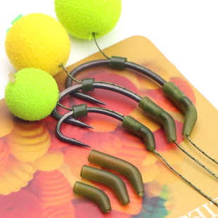 20枚欧鲤反底钓组鱼钩偏转件子线防缠保护套管飞德罗尼钓组配件