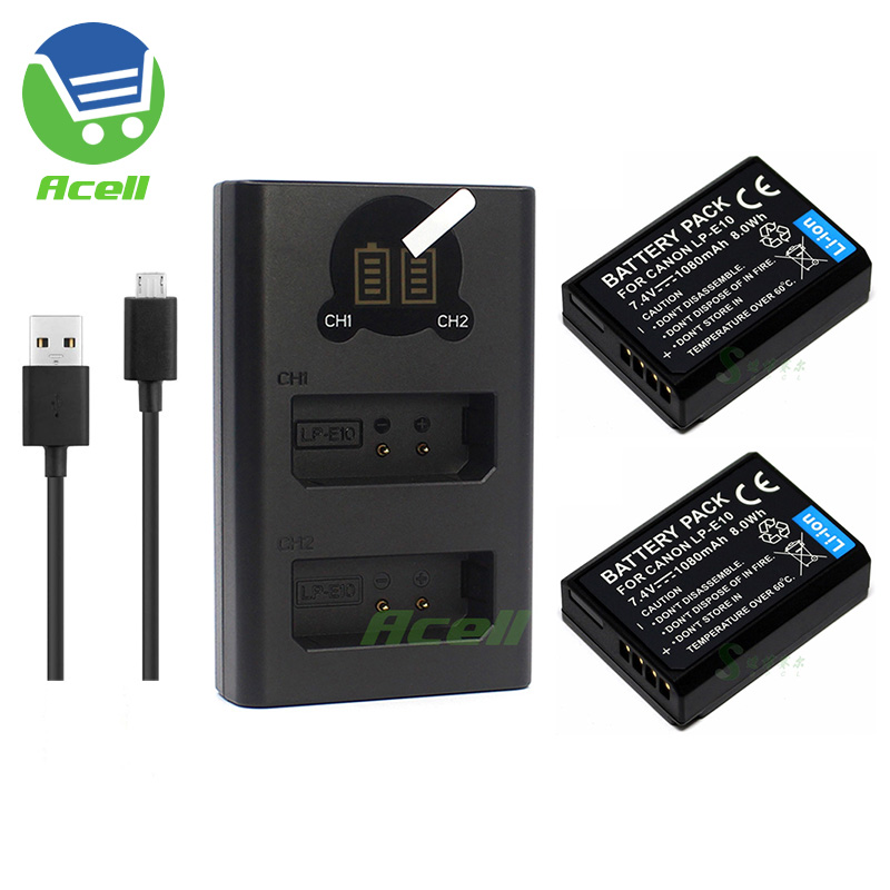 适用于 佳能 EOS 4000D 3000D 2000D HI 单反相机电池+充电器