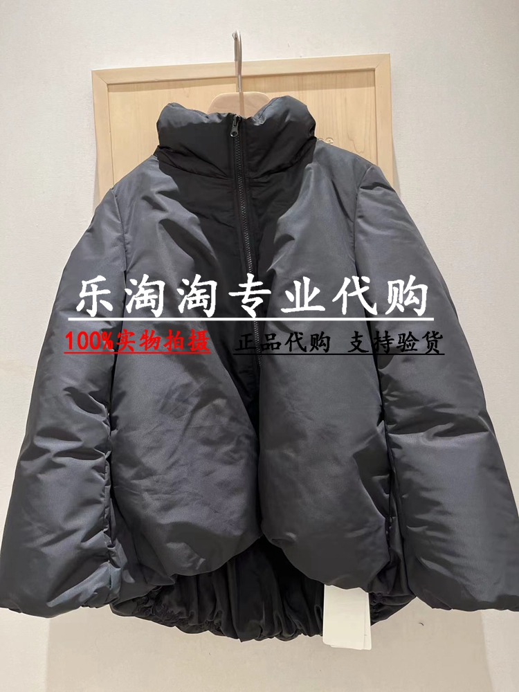 读我秋冬黑色短款羽绒服