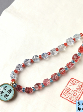 电话绳手机链ins精致高级感capper张砚拙圆形多宝编织挂绳纪念diy