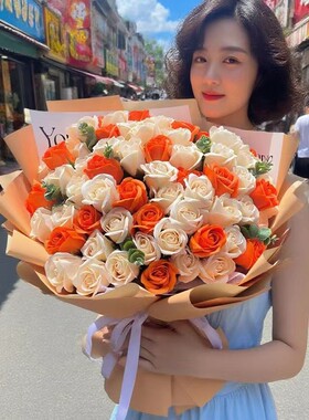 生日礼物仿真香皂玫瑰花束成品