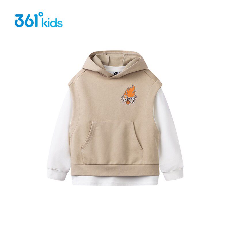 【商场同款】361童装男童卫衣2025年春款中大童休闲衫上衣两件套