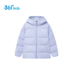361度女童连帽羽绒服2025冬季新品大童儿童保暖运动防风羽绒外套