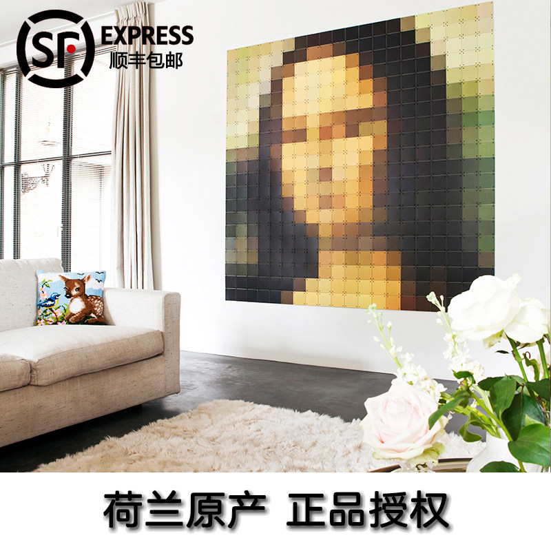 现货 荷兰ixxi 像素画蒙娜丽莎mona lisa pixel 装饰墙画壁画挂画