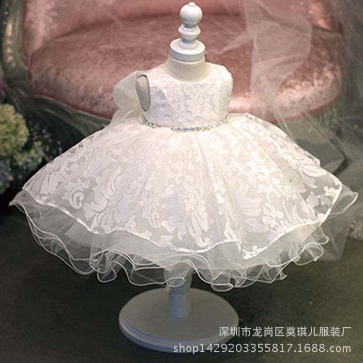 2026童装百日周岁礼服女童宫廷儿童公主蓬蓬裙花童礼服婚纱裙