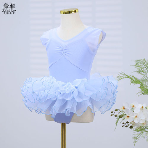 夏季儿童舞蹈服女童短袖连体服