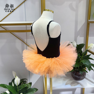 春夏季 儿童吊带舞蹈服少儿练功服网纱女童芭蕾舞中国舞形体服纯棉