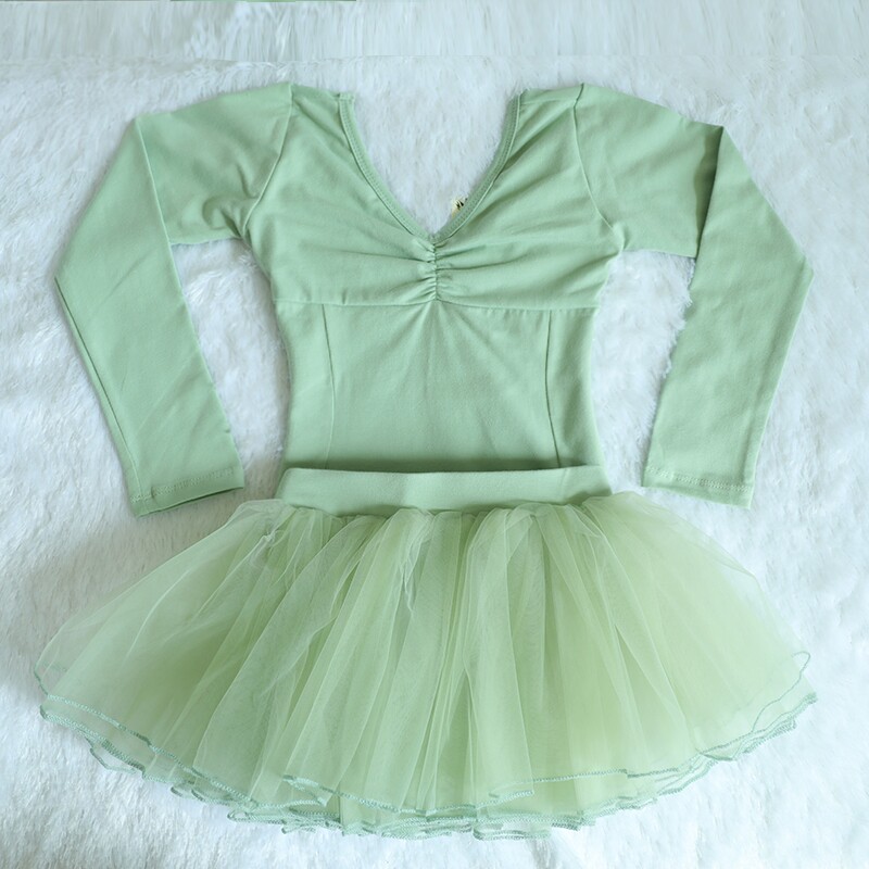 秋冬季舞蹈服儿童练功服长袖小孩跳舞服纯棉中国舞考级服芭蕾舞裙