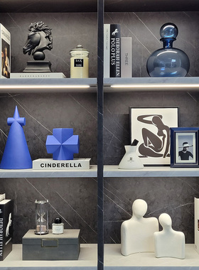 软装轻奢风沙漏相架挂画组合摆件