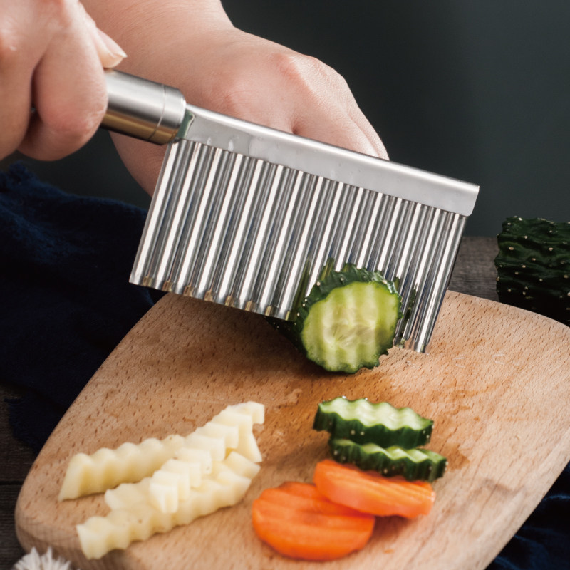 狼牙土豆波浪刀304不锈钢 切土豆花式切洋芋薯条刀波纹刀切片神器