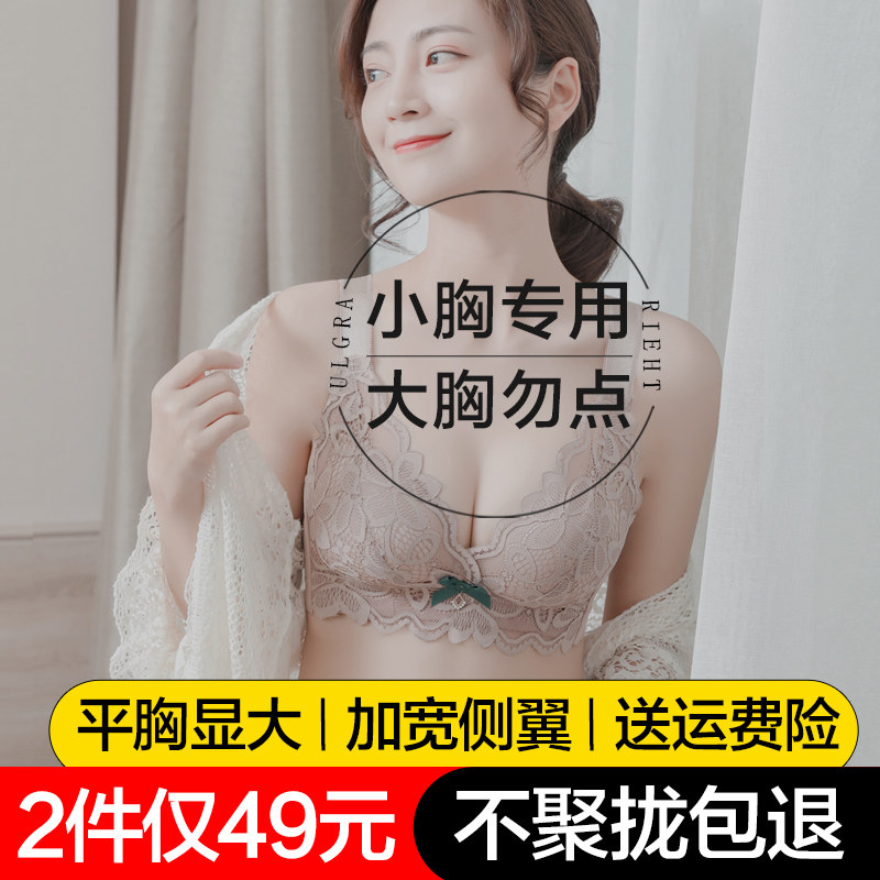 内衣女聚拢无钢圈调整型收副乳防下垂小胸显大平胸专用加厚文胸罩