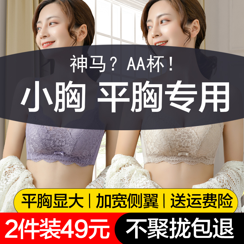 女小胸聚拢无钢圈收副乳性感内衣