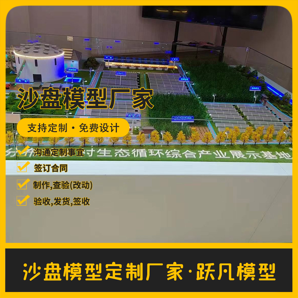 沼气发电沙盘模型定做农业废弃物处理资源化利用项目演示模型定制