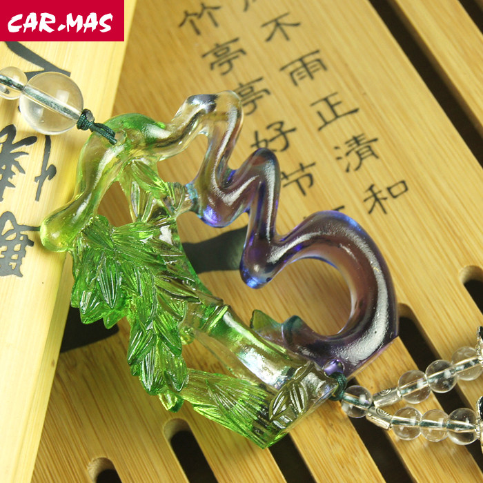 汽车挂件福字翠竹子节节高升车用挂饰品祝福汽车用品挂件装饰吊坠