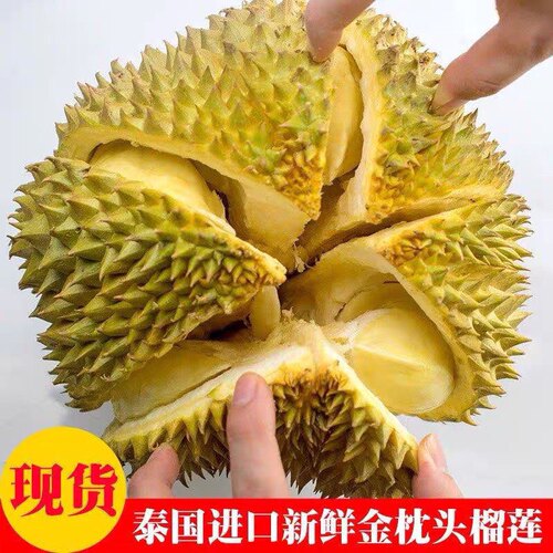 泰国进口金枕榴莲4-5斤新鲜带壳水果金枕头巴掌榴莲孕妇