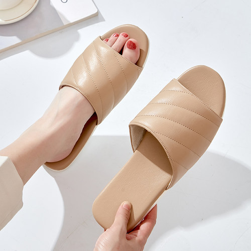 家居高级感皮拖鞋女夏天防滑防臭