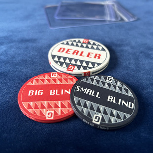 德州扑克DEALER BIG BLIND SMALL BLIND 陶瓷庄码 大小盲注