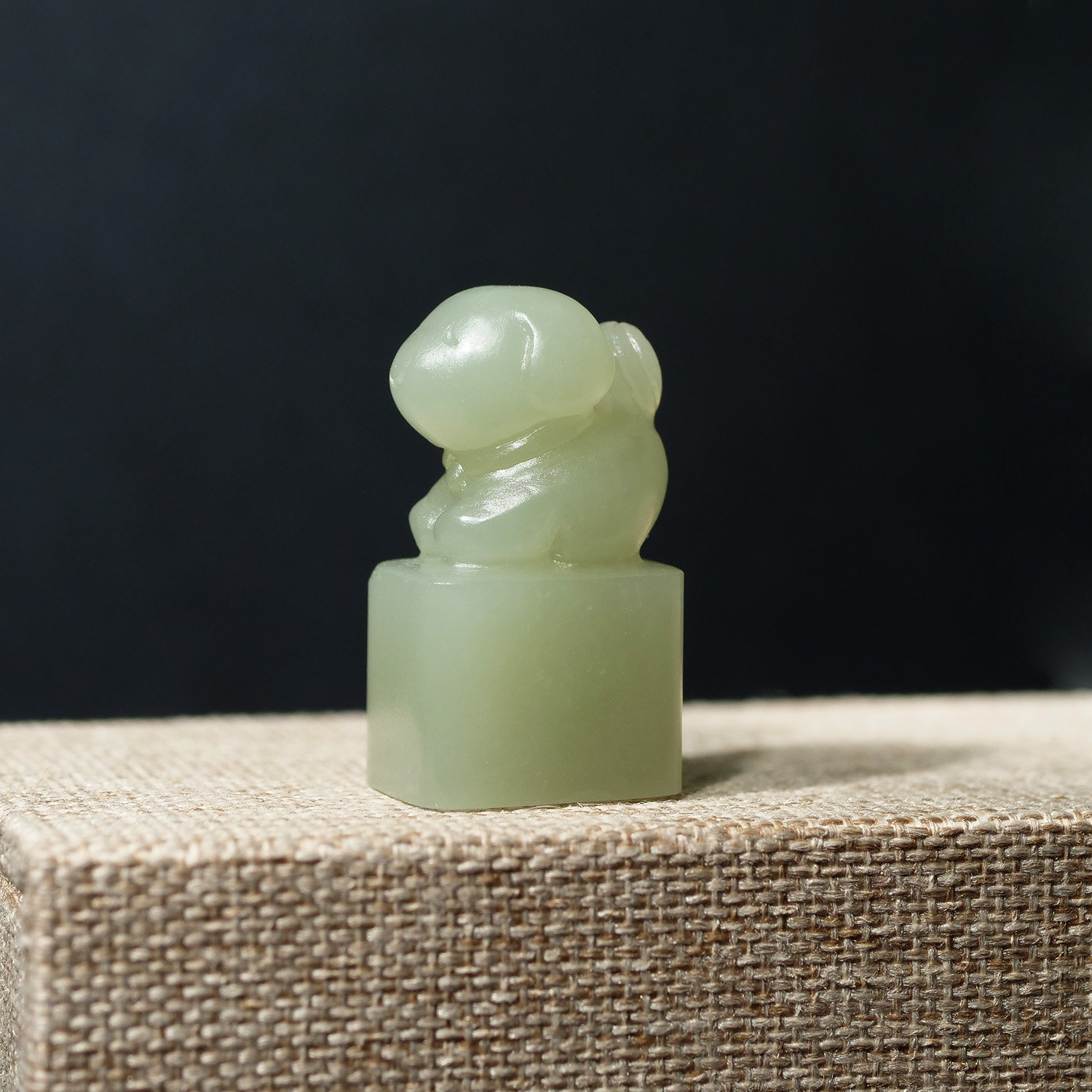 【现货】和田玉 青玉生肖小狗 印章 闲章私印 上海工作室手工雕刻