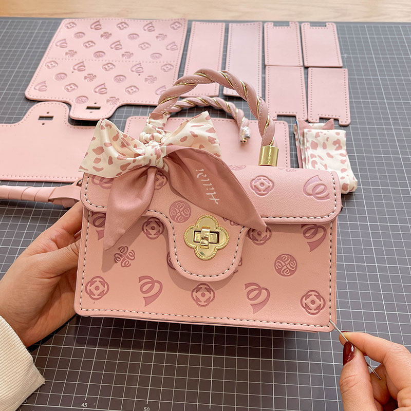 自己制作织包包手工编织diy自制材料包送女友生日礼物樱花包成品