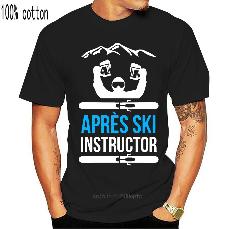 slogan apre s ski instructor funny tshirt tshirt men hipster