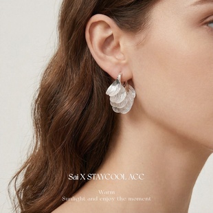 镂空金属银杏叶超仙气流苏摇曳耳环女士耳坠高级感复古欧美耳饰