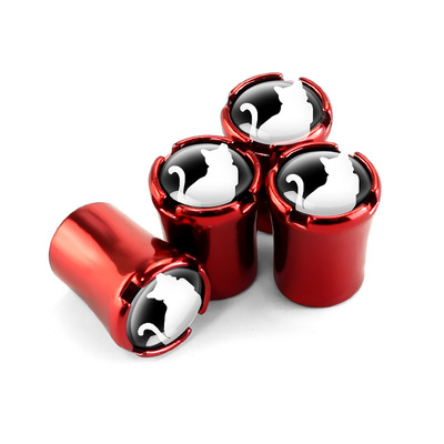 跨境新品猫咪背影锌合金小蛮腰汽车轮胎气门嘴帽金属气门帽防盗帽