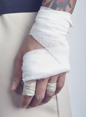 绷带欧美夸张原创设计风纯银首饰