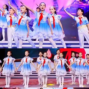 国庆中小学生合唱团合唱服诗歌朗诵男女童儿童舞蹈服中国梦演出服