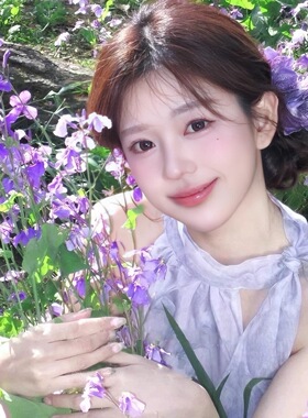 新款紫色龙须茉莉发夹氛围感仿真花鸭嘴夹侧边刘海夹海边拍照发饰