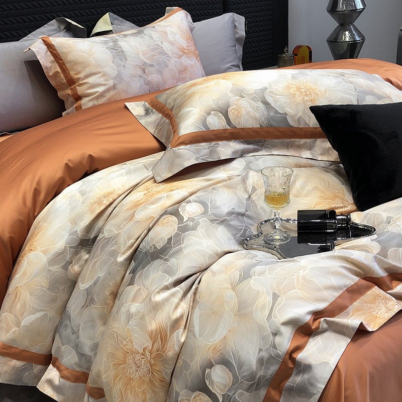 轻奢高端120S澳棉长绒棉四件套全棉纯棉被套床单贡缎提花床上用品,床上用品,床品套件/四件套/多件套,淘宝优惠券,粉丝福利购,淘宝优惠卷