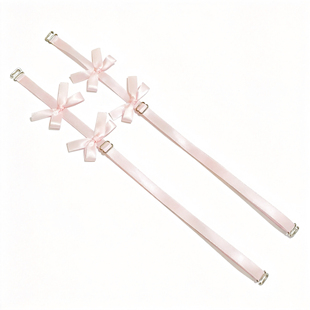 2025夏季 可调节白色蝴蝶结纯欲性感美背辣妹外穿内衣肩带 新款