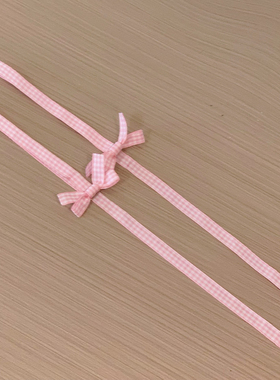 嘟嘟唇可调节蝴蝶结格子无弹力纯欲原创性感美背辣妹外穿内衣肩带