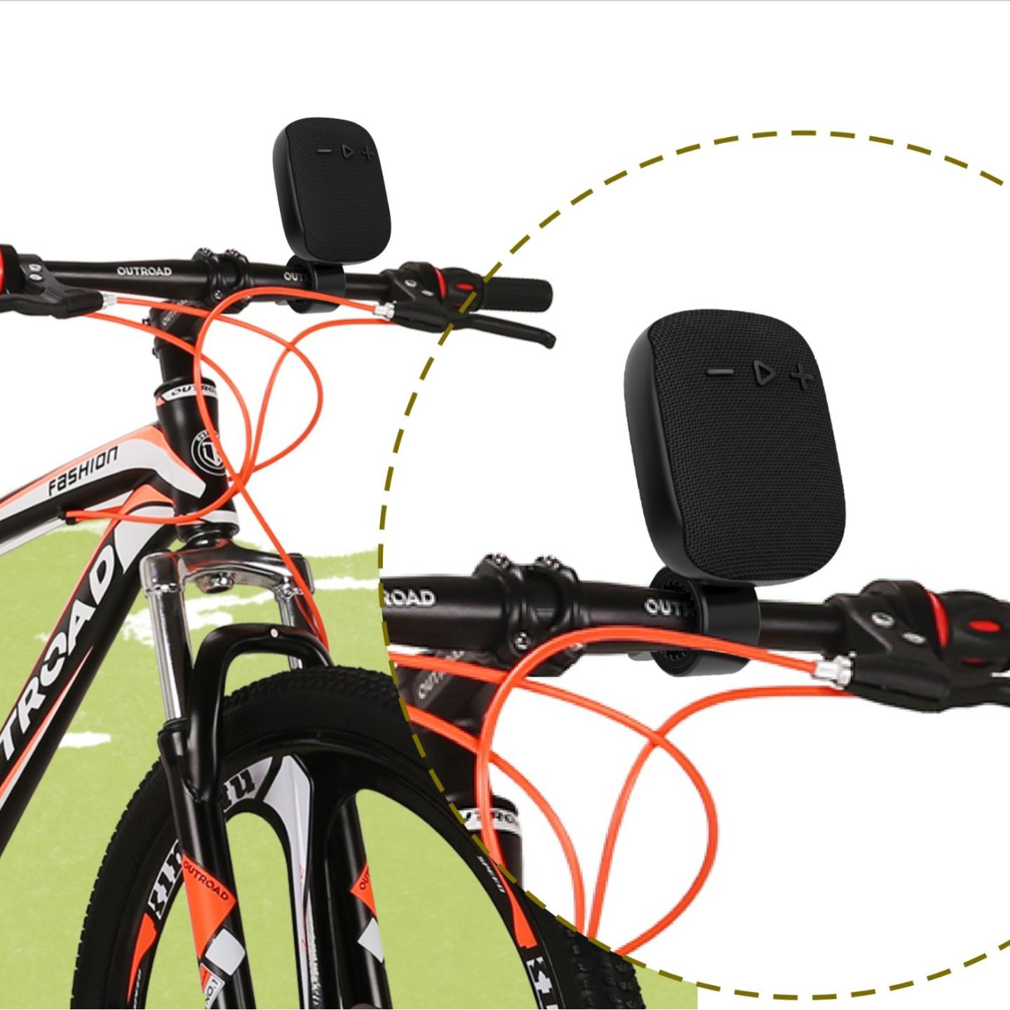 新款无线蓝牙音箱重低音炮户外布艺防水自行车小音响插卡蓝牙连接