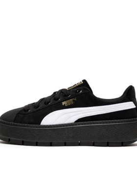 PUMA彪马女子经典复古厚底休闲鞋PLATFORM TRACE 372613织物鞋面