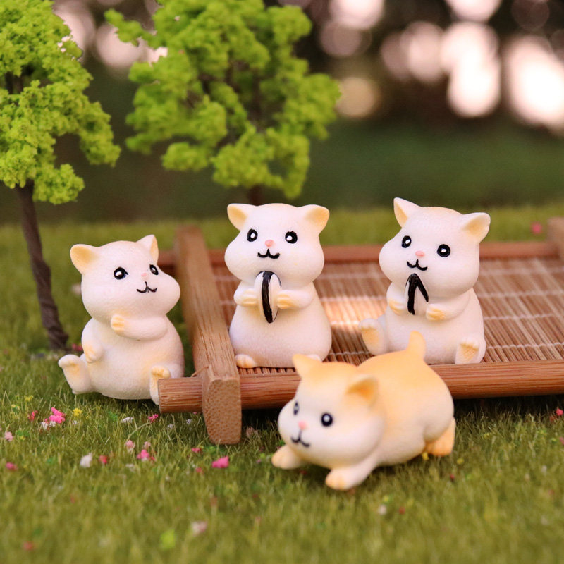 可爱萌物仓鼠宝宝小玩偶摆件少女心小公仔桌面蛋糕装饰品盲袋盲盒