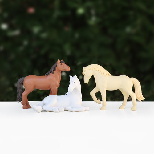 迷你仿真动物骏马小马盲盒小摆件