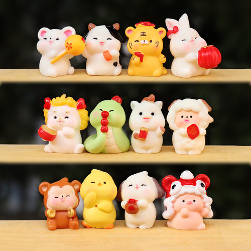 新年款十二生肖玩偶公仔盲盒玩具
