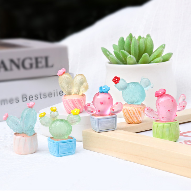 夜光迷你仿真多肉仙人掌盲盒摆件