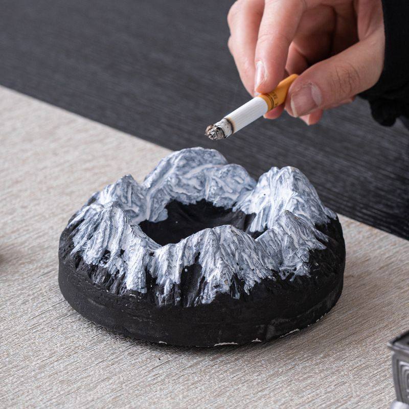 2026水泥烟灰缸家用办公室装饰摆件酒店创意个性高级感装饰烟盅