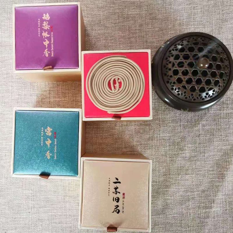 新品宫中香紫气东来鹅梨帐中香盘香4小时礼盒20单盘送礼