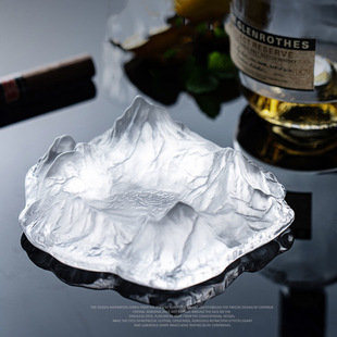 创意个性烟灰缸办公室酒吧酒店冰川烟灰缸日式富士山办公室家用