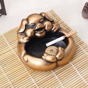 新品创意个性烟灰缸树脂工艺品送家用父亲男友礼物实用小礼品