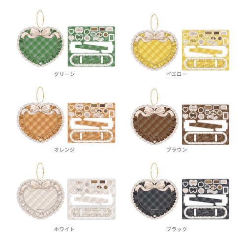 日本正版 新款fukuya 经典格纹心形亚克力相框 谷美 周边可爱装饰