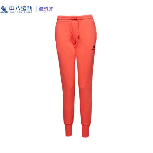 CONVERSE匡威女裤中腰休闲抽绳舒适简约束脚针织长裤10008924-A08