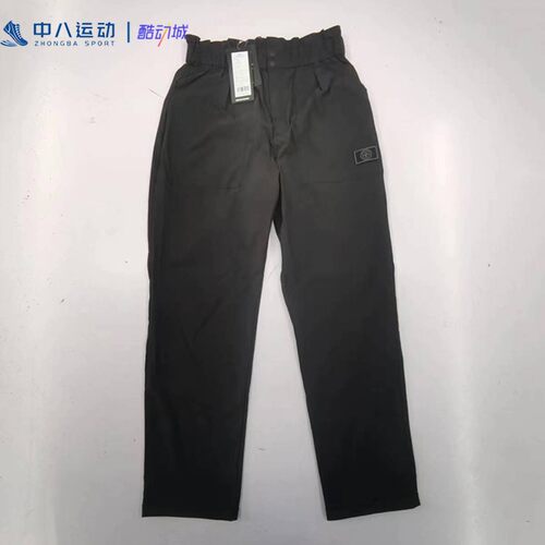 Skechers斯凯奇花边中腰简约纯色百搭薄款休闲裤L321W025-002K