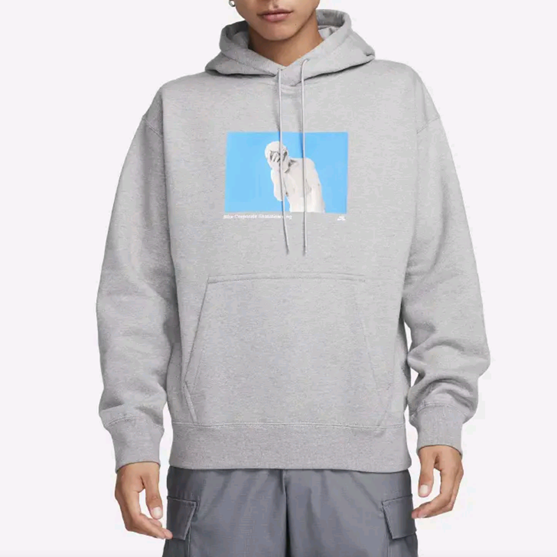 Nike耐克男女印花图案加绒连帽长袖连帽时尚休闲卫衣FN2557-063